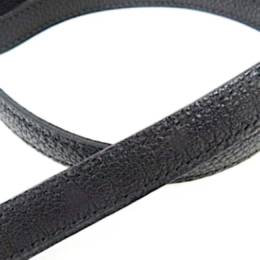 Authentic Hermès Black Kelly Cadena Dog Collar & Leash in Togo Leather - Picture 4 of 8